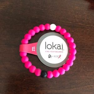Lokai hot PINK BCRF bracelet- size M
